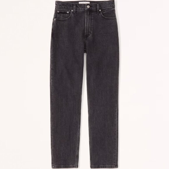 ABERCROMBIE & FITCH High Rise Mom Jean - Black - Picture 3 of 7